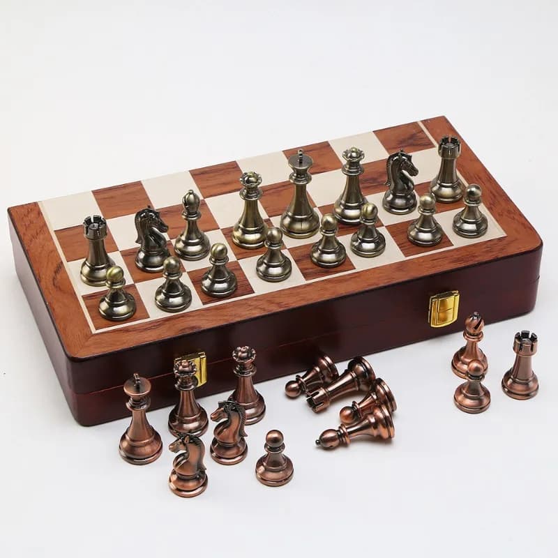 Ceramic Chess Set with Solid Wood Chess Table, Professional Tournament & Collectible Chess for Adults