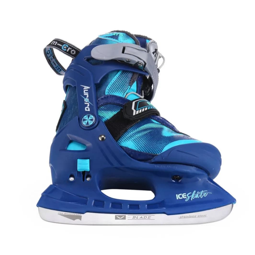 Stainless Steel Blades Ice Skating Shoes Size Adjustable Kids Ice Skates Safe Support Warm Ice Skating Boots for Beginners