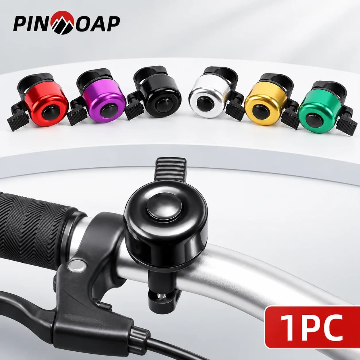 PINMOAP 1PC Bicycle Bells Made Of High-Quality Aluminum Alloy With Multiple Colors Loud And Crisp Are Essential For Cycling