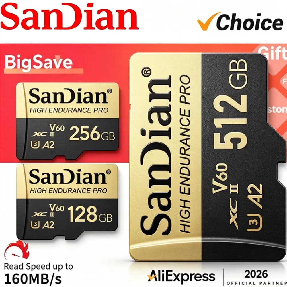 Micro SD Card 32GB 64GB 128GB 256GB Micro TF SD Memory Card UHS-I U3 V30 Class 10 Fast Transfer For GoPro DJI Smartphone