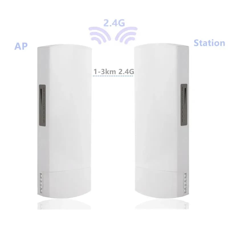 Router punto di accesso wireless CPE 2.4G Dispositivo bridge Wi-Fi extender wifi ripetitore dual band 2 pezzi 1-3 km 300 Mbit router aperto