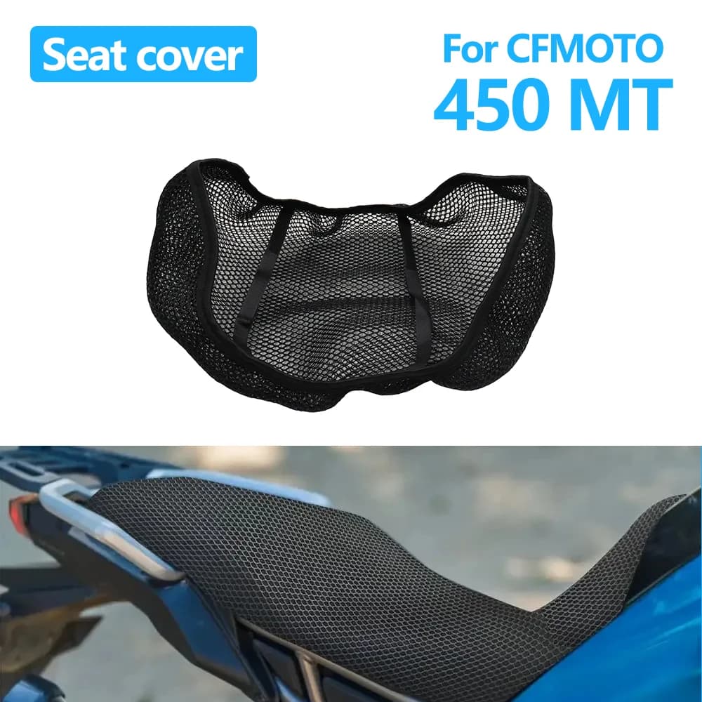 Per CFMOTO 450MT 450 MT 450-MT Coprisedile per moto Sedile in tessuto a rete 3D Antiscivolo Traspirante Isolamento termico Proteggi il cuscino