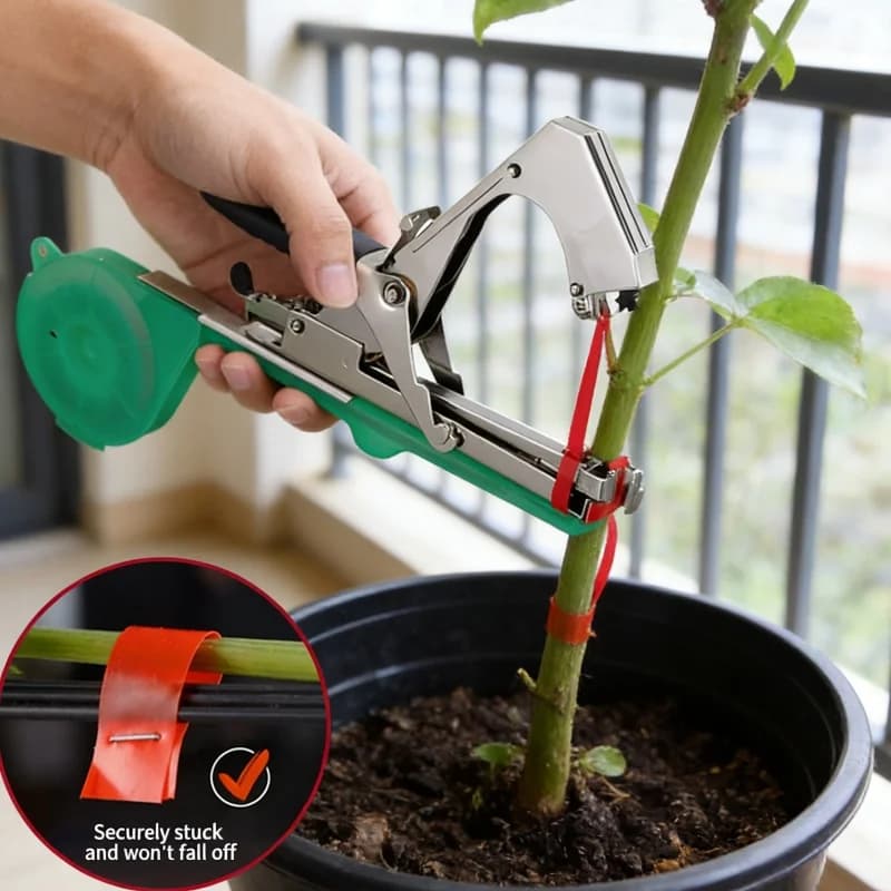 Macchina Legatrice Manuale per Piante da Giardino, Legatrice per Ortaggi, Kit di Strumenti per Legare Piantine e Viti da Giardino Domestico