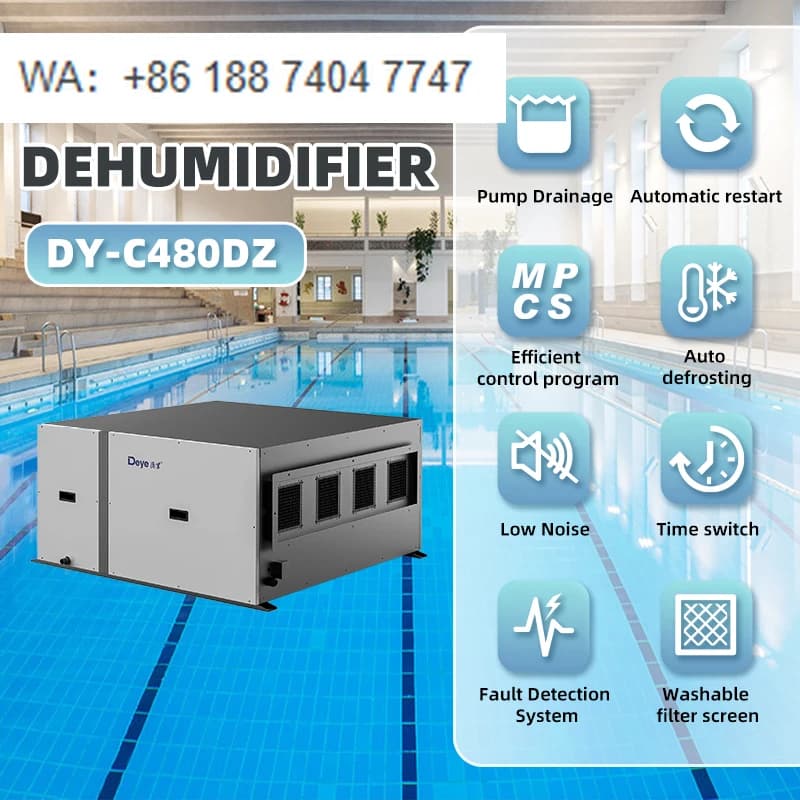 Deumidificatore Commerciale Industriale a Soffitto Deye DY-C480DZ 480L/D per Stanze di Coltivazione