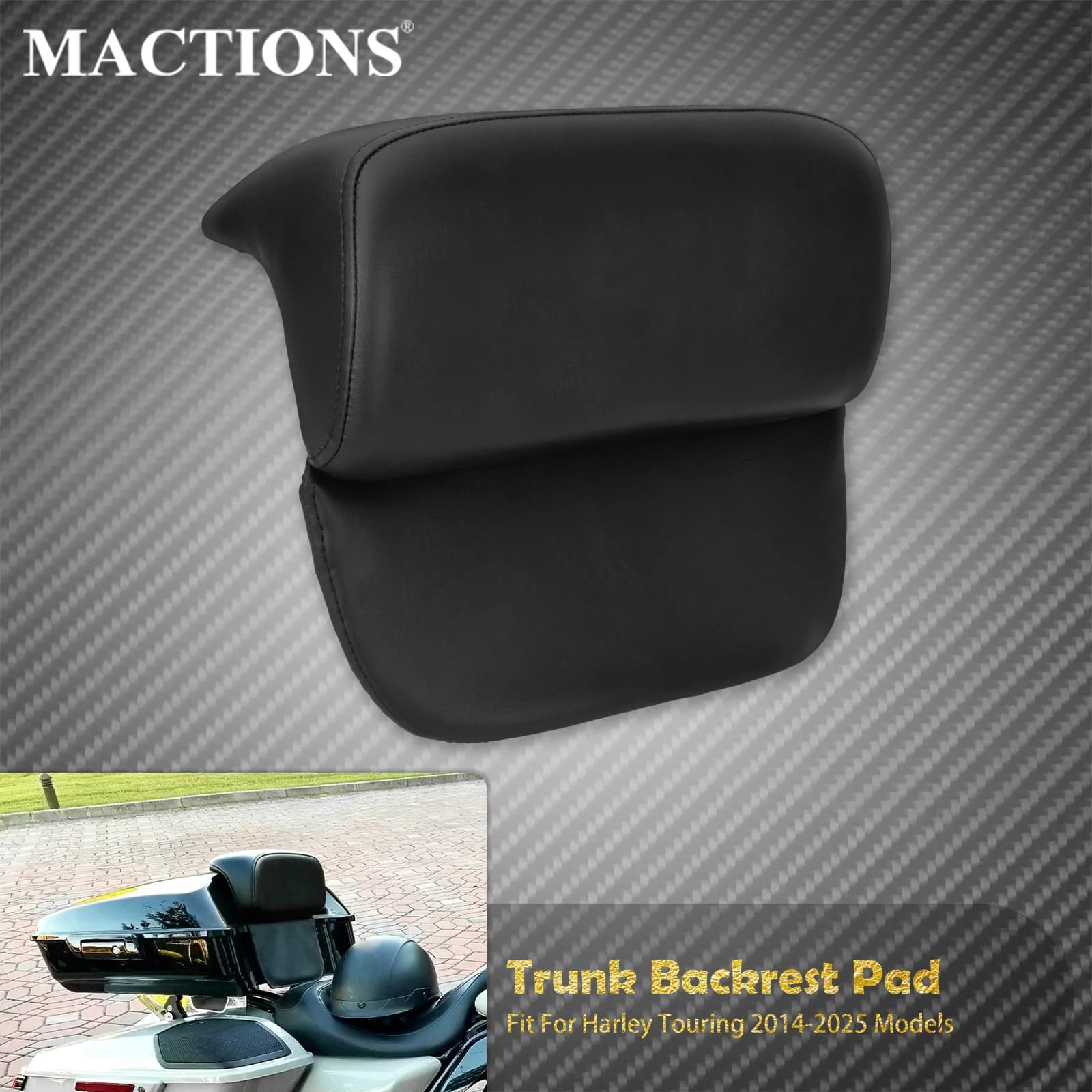 Borsa da moto Chopped Razor Tour Pack con schienale imbottito per Harley Touring Road King Street Electra Glide Standard 2014-25