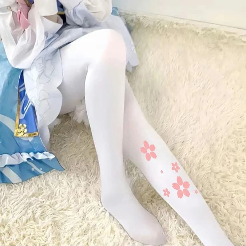 Genshin Impact Kamisato Ayaka Nuova Pelle Costume Cosplay calze Springbloom Missive Elastico Stretto Collant Sexy Regalo di Carnevale