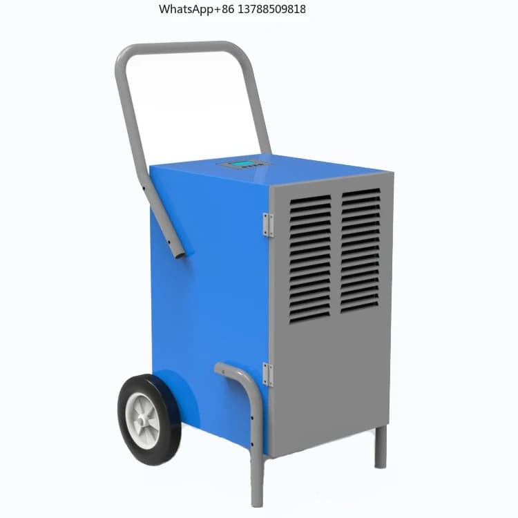Deumidificatore Commerciale da 50L con Maniglia, Deumidificatore Portatile per Ripristino Danni da Acqua
