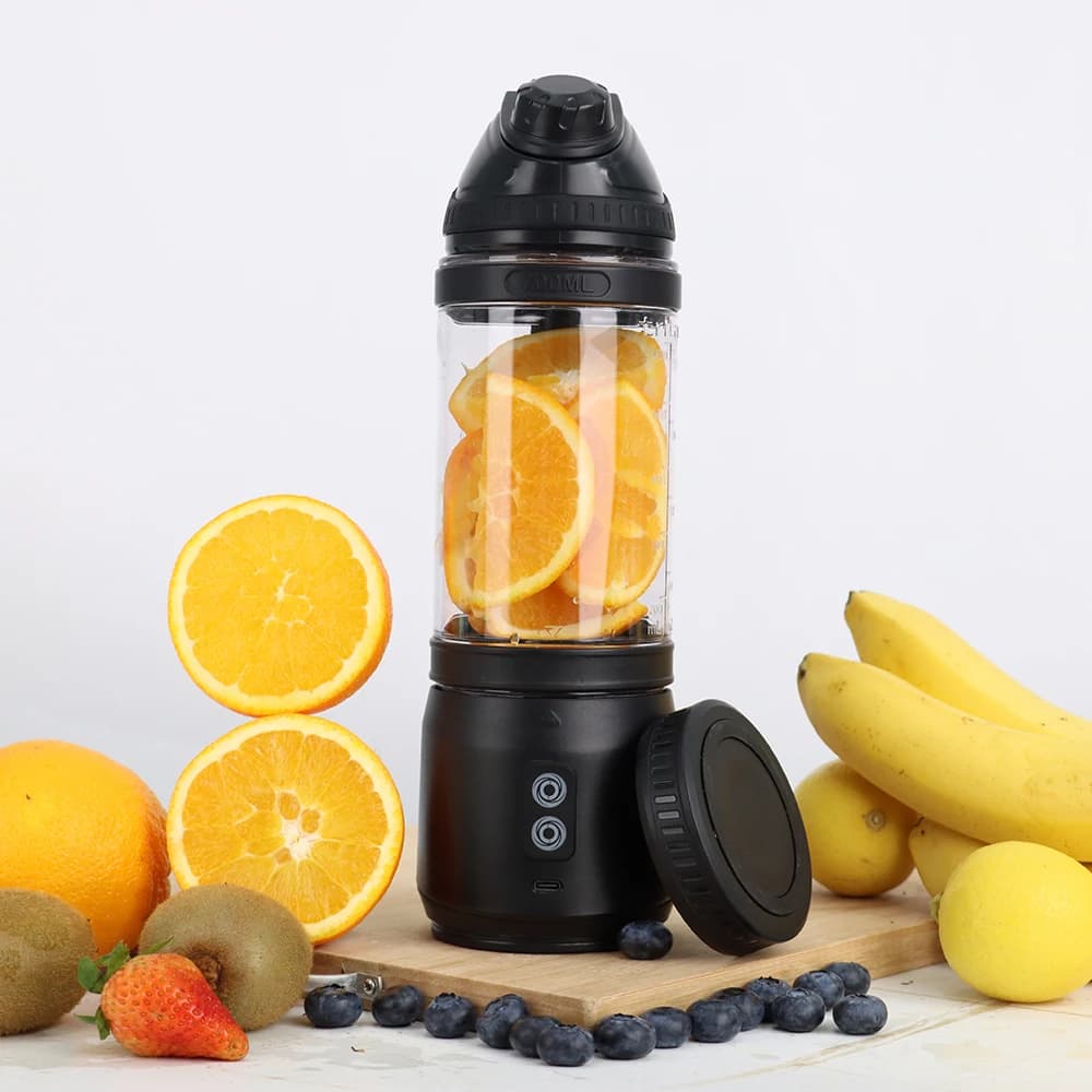 Nuovo Arrivo: Frullatore Potente da 700ml con 6 Lame in Acciaio Inox, Ricarica USB, Frullatore Elettrico Automatico per Cucina