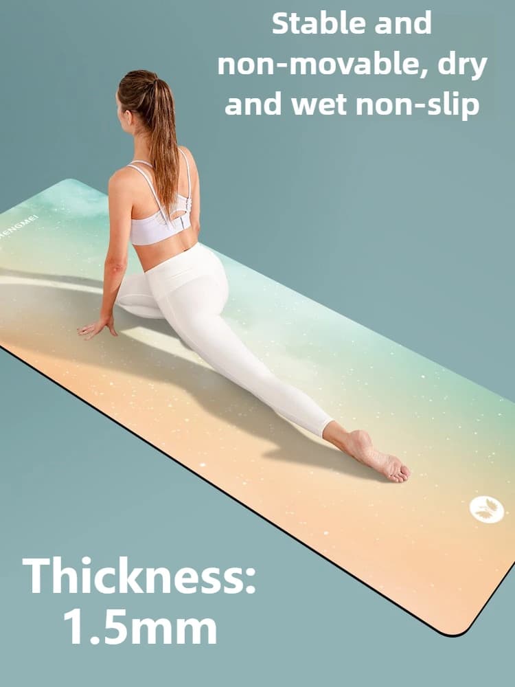 1.5 mm ultra-thin rubber non-slip yoga towel for trips Pilates Anti-slip exercises pad sweat absorbent Light folding