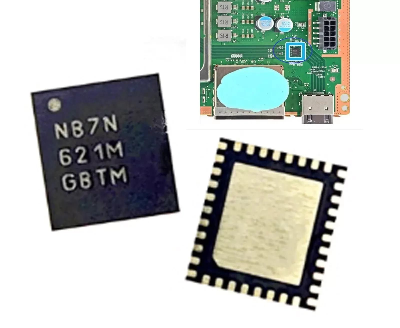 2 pezzi ad alte prestazioni NB7NQ621M per Xbox Series NB7NQ621M NB7N621M NB7N 621M QFN IC Chipset per accessori di gioco