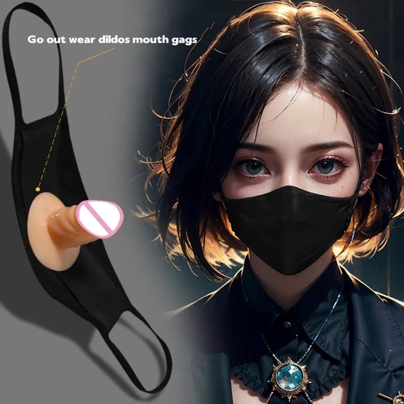 BDSM Go Out Wear Dildo Bocca Bavaglio Tappi per il pene Giocattoli adulti del sesso per le donne Coppie Fetish Schiavo Restrizioni Bocca Bondage Strap 18+X