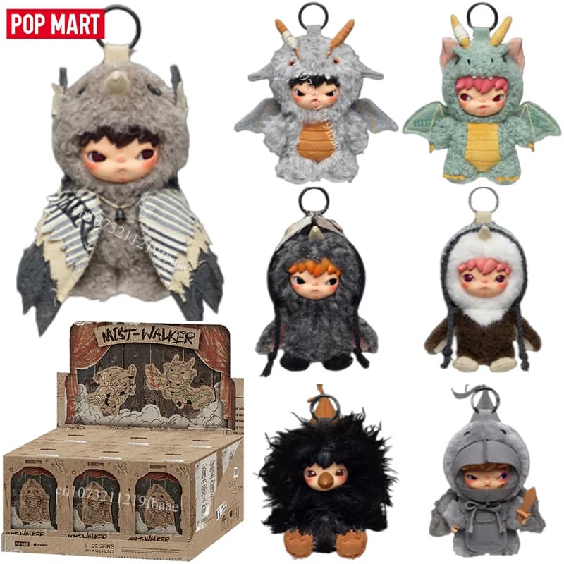 Genuine POP MART Hirono Blind Box Mist Walker Series Toys Mystery Box Plush Pendant Guess Bag Anime Figure Cute Doll Gifts