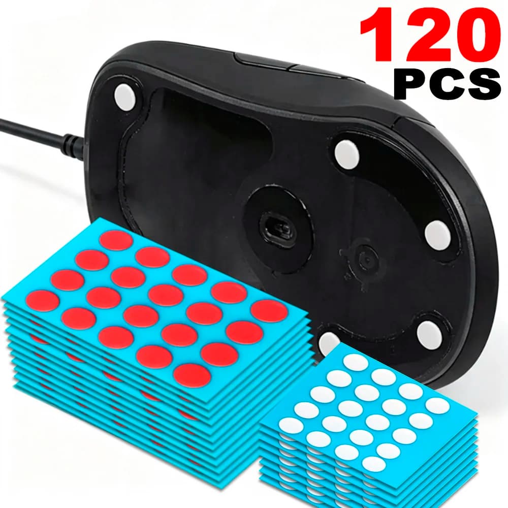 120-20Pcs 6mm/7mm DIY Diameter Small Dots Universal Mouse Skates Mice Glide Feet ICE Control Speed Version for Rubberized Mouse