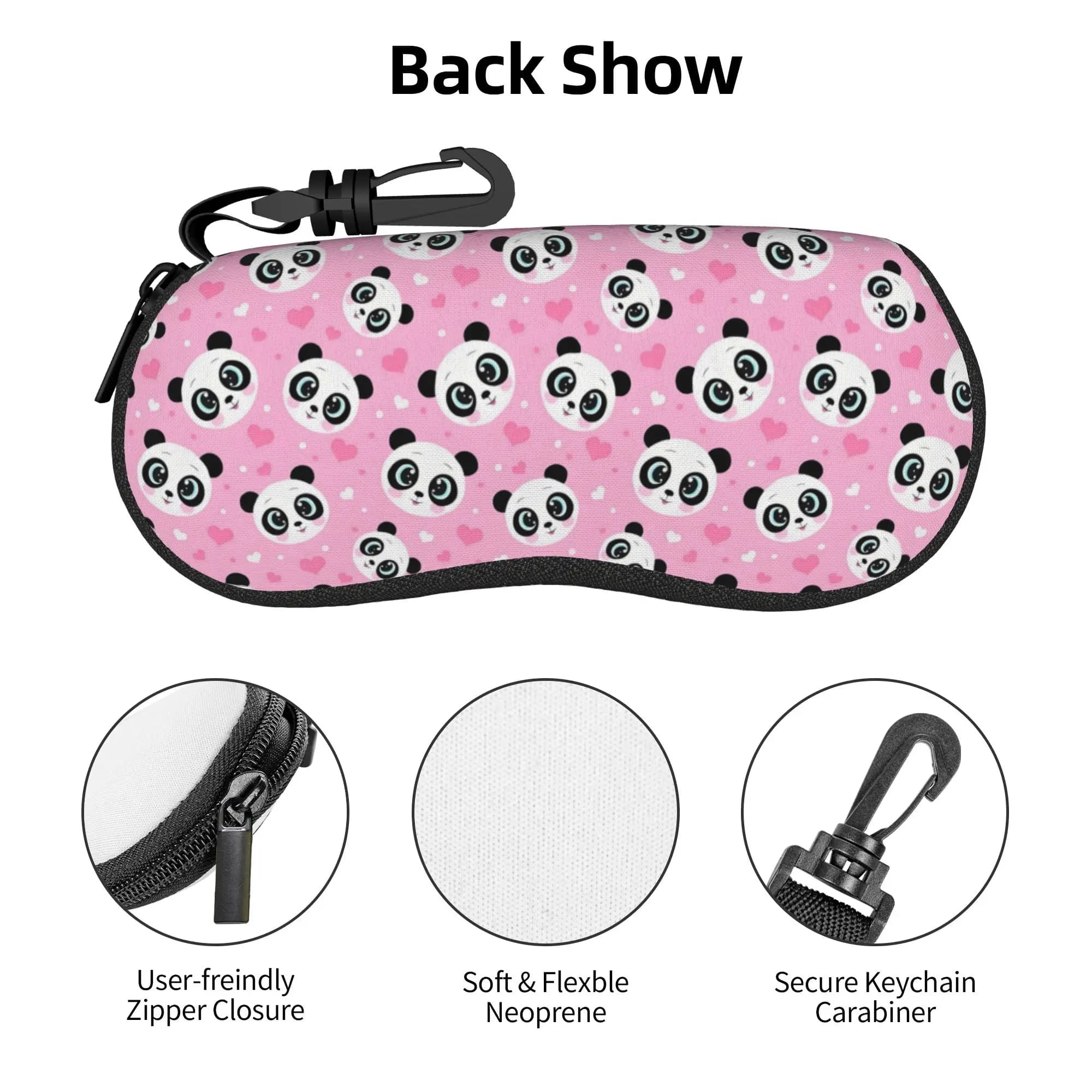 Kawaii Cartoon Panda Shell Eyeglasses Protector Cases Men Women Sunglass Case Anime Cute Glasses Bag