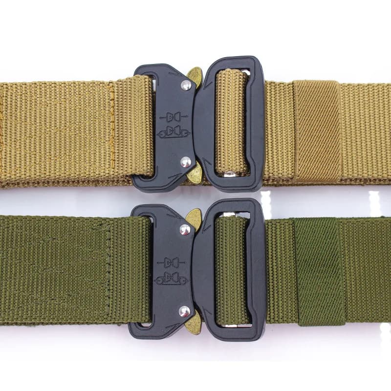 2026 Outdoor Adjustable Velcro Inner And Outer Waistband Canvas Double-layer Thickened Quick-release Socket Waist Belt New