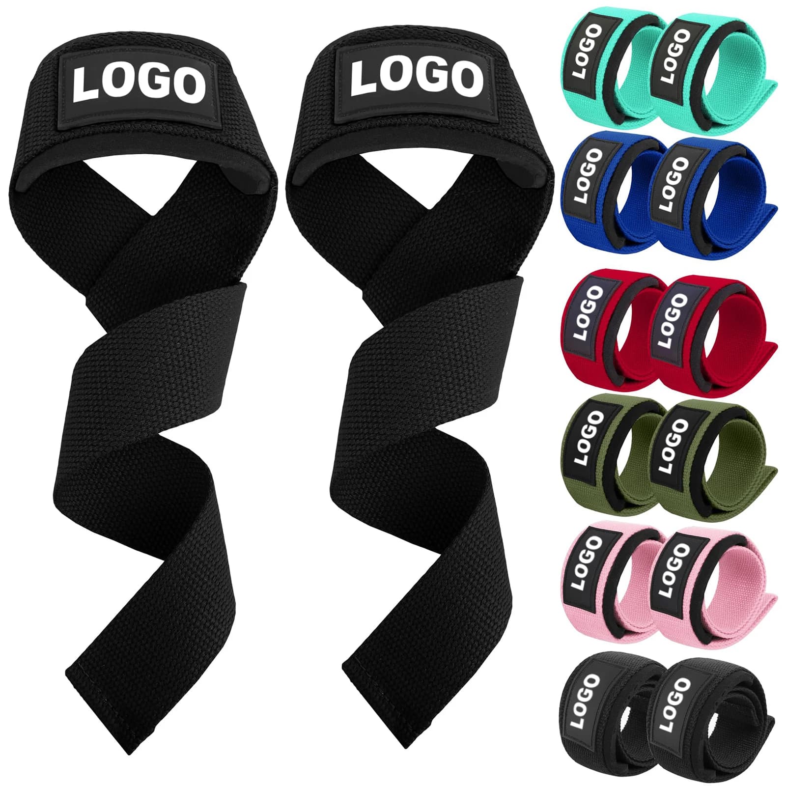 Bodybuilding Powerlifting Wrist Straps For Bodybuilding Powerlifting Strength Training Deadlifting Straps for Lifting Padded Gym Straps in Neoprene