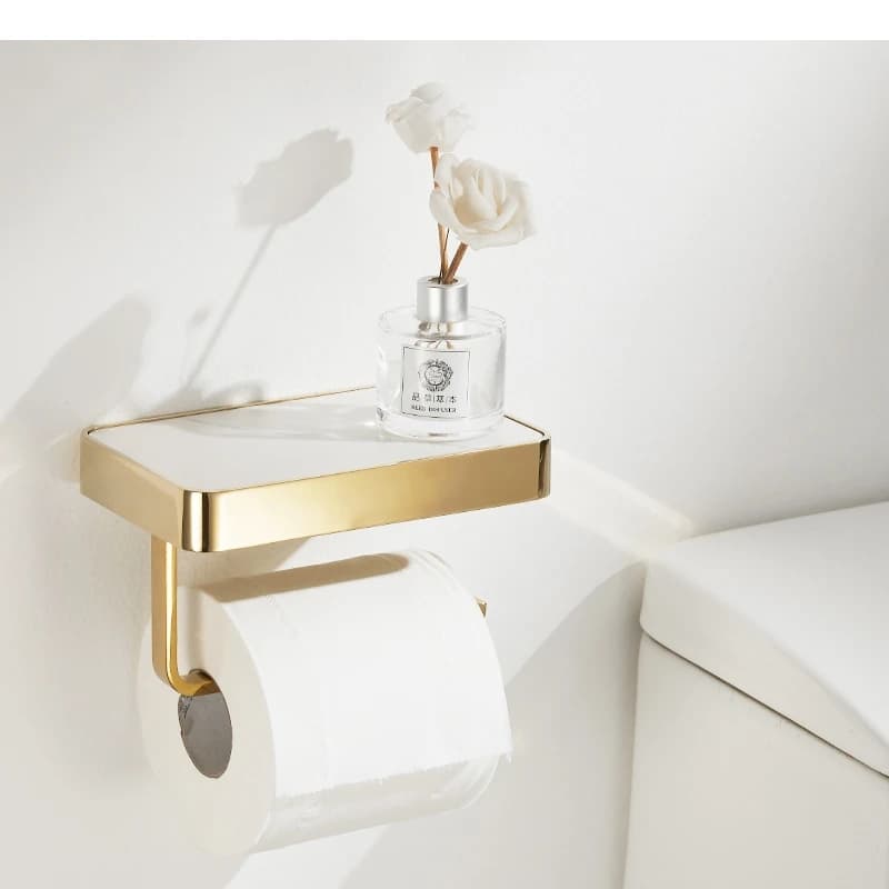 Porta fazzoletti in metallo Lastra di roccia Porta asciugamani di carta Portaoggetti Porta WC a parete per la casa Scaffali da bagno