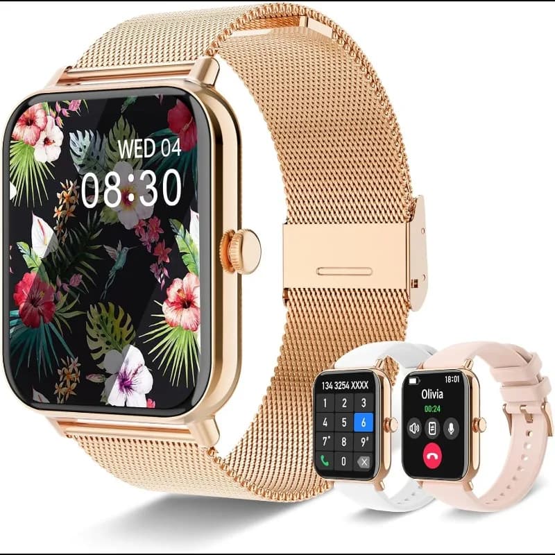 Smart Watch Fitness Advanced Wireless Call Tracker, Music Player, Health Monitor and Fitness with Heart Rate, Blood Oxygen