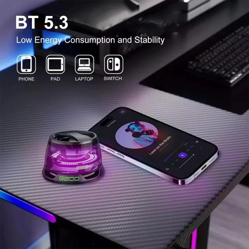 Gtwoilt RGB Bluetooth 5.3 Altoparlante Altoparlante magnetico portatile Mini altoparlante multifunzionale per PC MacBook XIAOMI HUAWEI iPhone