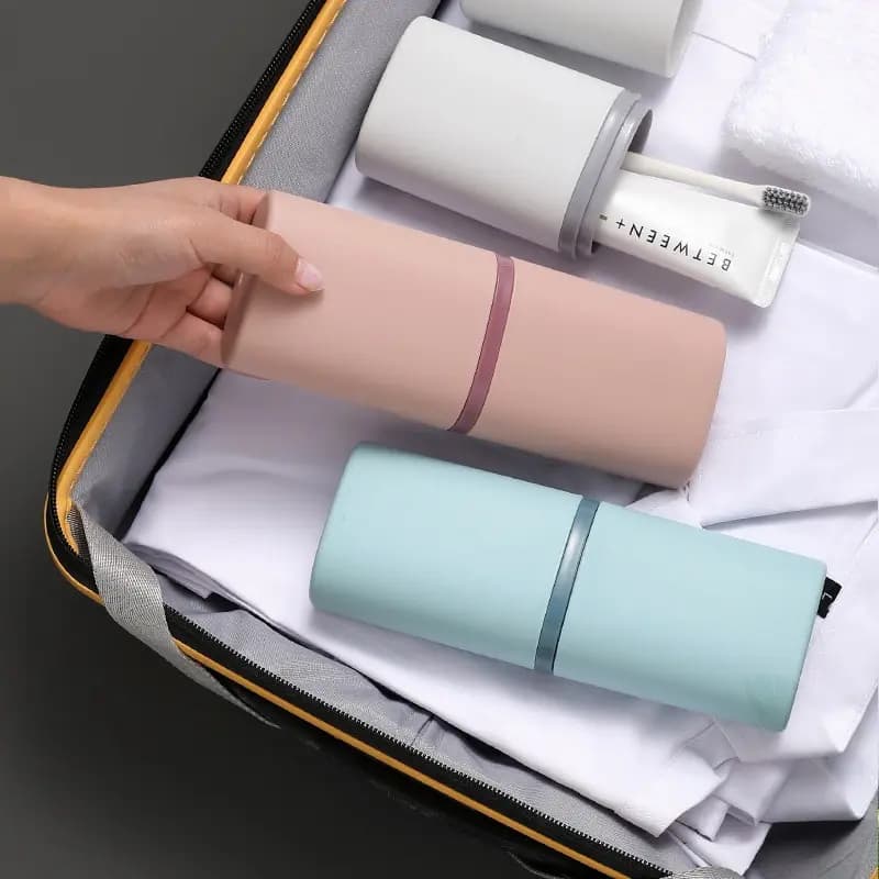 1 custodia da viaggio per spazzolino da denti, custodia portatile per spazzolino da viaggio, ideale per viaggi, campeggio e viaggi di lavoro