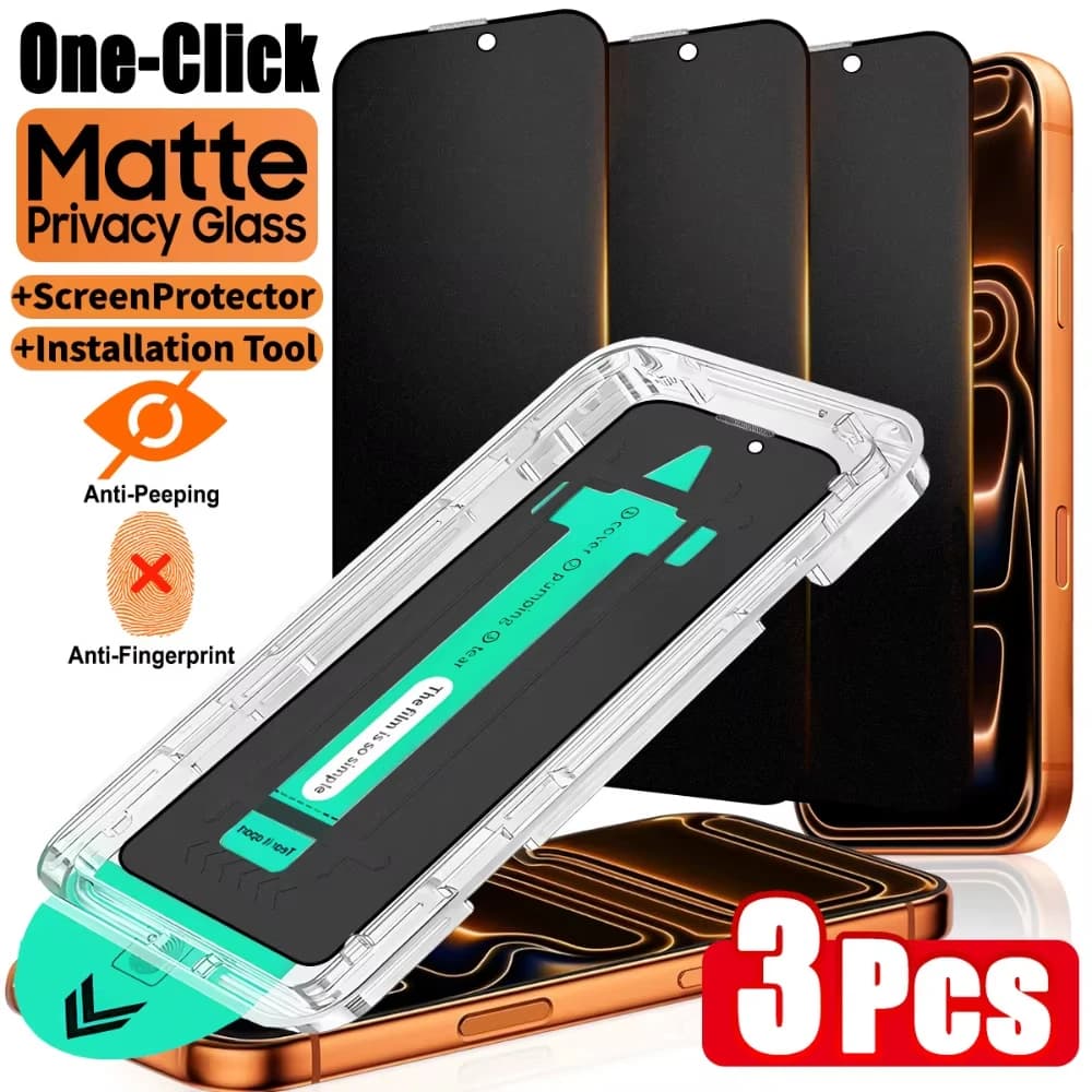 Opaque privacy screen protection for iPhone 17 Pro Max Air 14 15 13 11 12 16 Pro Max 16E XR Dust-free installation Anti-spy glass