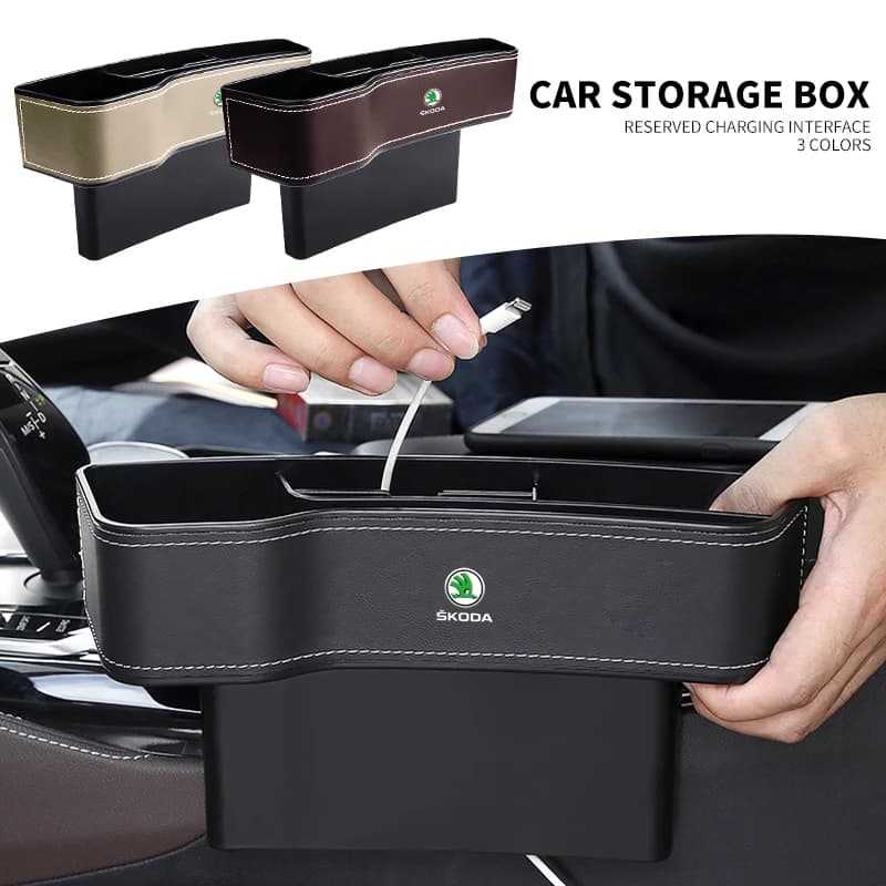Seggiolino auto Gap Scatola di Immagazzinaggio Tazza Tasca Multifunzionale Catcher Organizer Per skoda Superb Octavia Fabia Roomster