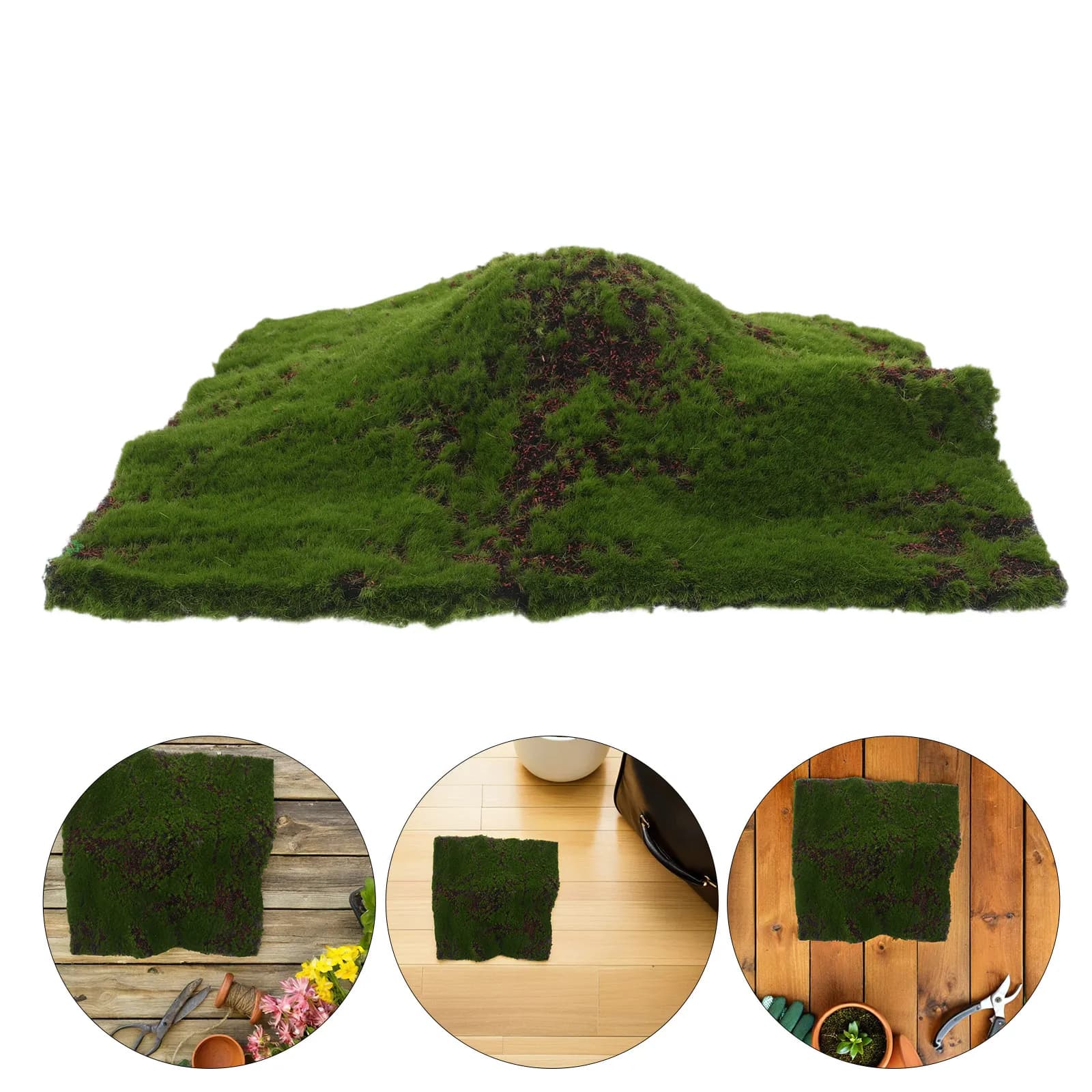 Artificial Grass in Faux Musk, Realistic Simulated Green Carpet for Interior Plants, Bonsai and Garden Landscape Decoration