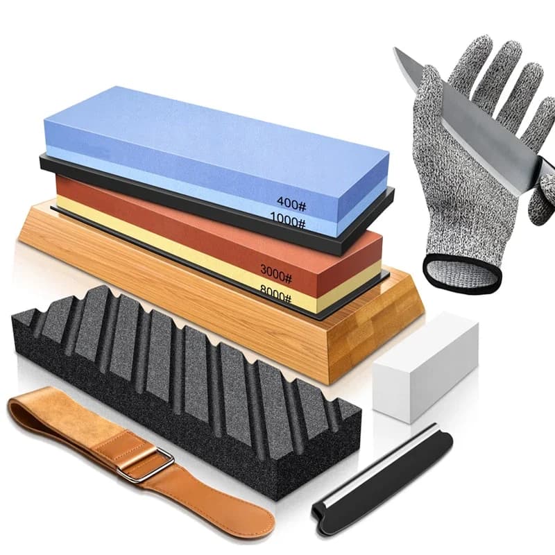 Stone Kit for sharpening knives Kitchen sharpeners Stone for sharpening Double side Set Shapner Stone for sharpening knives Tool for sharpening knives