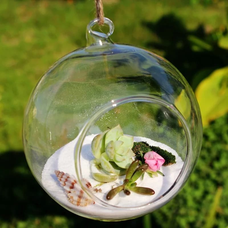 Modern Hanging Glass Vase Ecological Bottle Succulent Plant Flower Pot Wedding Decoration Artistic Home Decor High Borosilica...