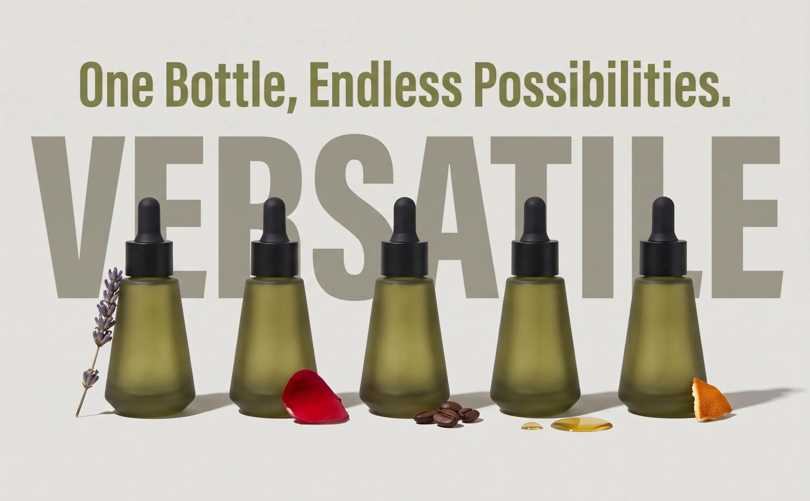 Essential Oil Dropper Bottles 8Pcs 30ml Green Glass Conical Leakproof Refillable for Travel DIY Liquids