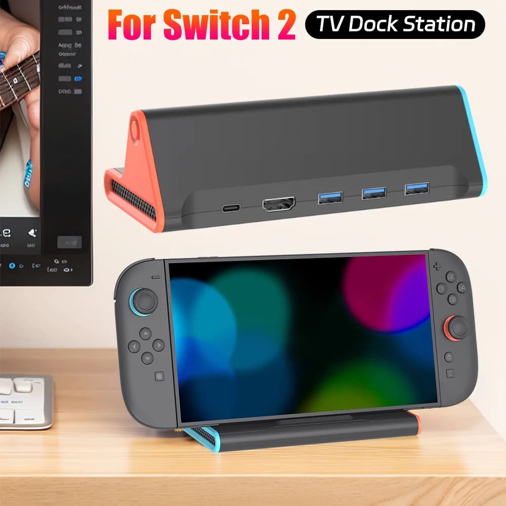 Docking Station Portatile NS2 4K per TV, Adattatore USB 3.0 HDMI, Supporto di Ricarica per Console di Gioco HD, Accessori Gaming