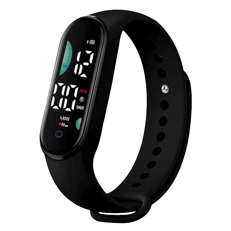 Orologio sportivo Orologio da polso digitale elettronico a LED per donna Orologio da polso impermeabile con tocco semplice e casual in silicone