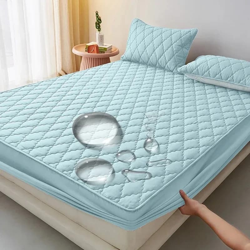 Waterproof Quilted Mattress Protector Breathable Dustproof Sheet with Corners Single Double King Queen Size 140/160/200