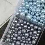 12 Grills / Box Colorful Round Beads Nail Beads Pendants and Nail Pendants Cavial Beads Nail Jewelry Semicircular Pearl Gems Artistic Nail Decorations DIY