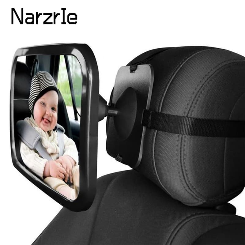 Specchio per auto per bambini Sedile posteriore per auto regolabile Supporto per poggiatesta per bambini Accessori per monitor di sicurezza per bambini