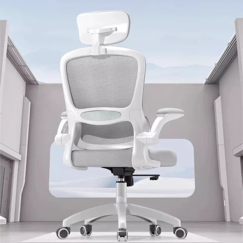 Sedia da ufficio da lavoro Sedia da scrivania ergonomica in rete Sedia da ufficio Ampio cuscino del sedile spesso Mobili da gioco per ufficio direzionale Fauteuil