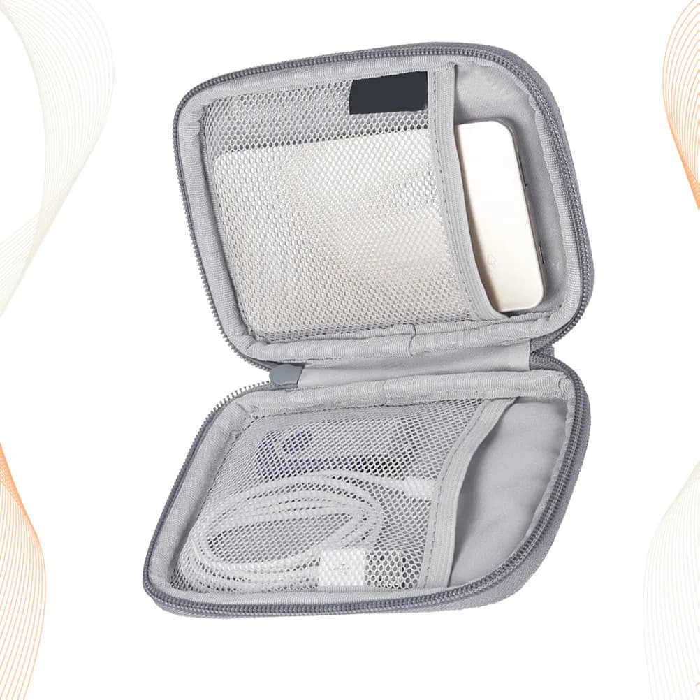 Borsa Organizzatore Cavi Arrotolabile Portatile in Poliestere Premium, Custodia da Viaggio per Cavi USB, Power Bank, Cuffie e Accessori Dati
