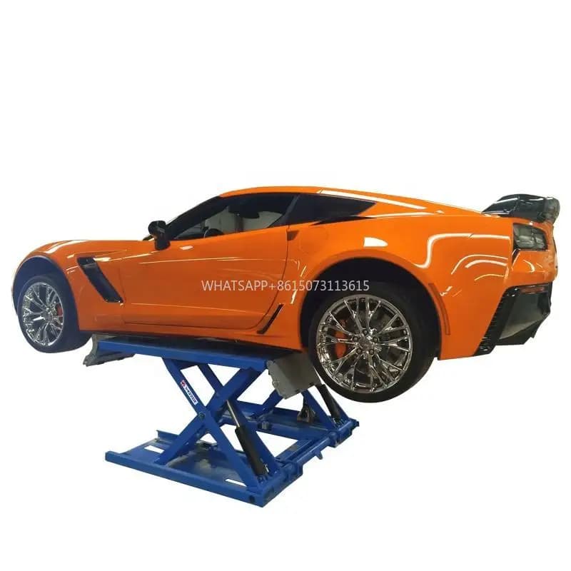 2022 Baohua EV New Energy Vehicle Ascensore a forbice per allineamento ruote ultrasottile montato a terra per attrezzature da officina per auto