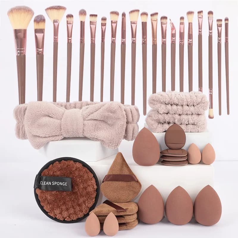 20 pz/40 pz Set di Strumenti di Trucco Donne Morbido Soffice Soffio di Polvere Cosmetico Fondotinta Ombretto Correttore Pennello Per Il Trucco e Lavaggio Della Fascia