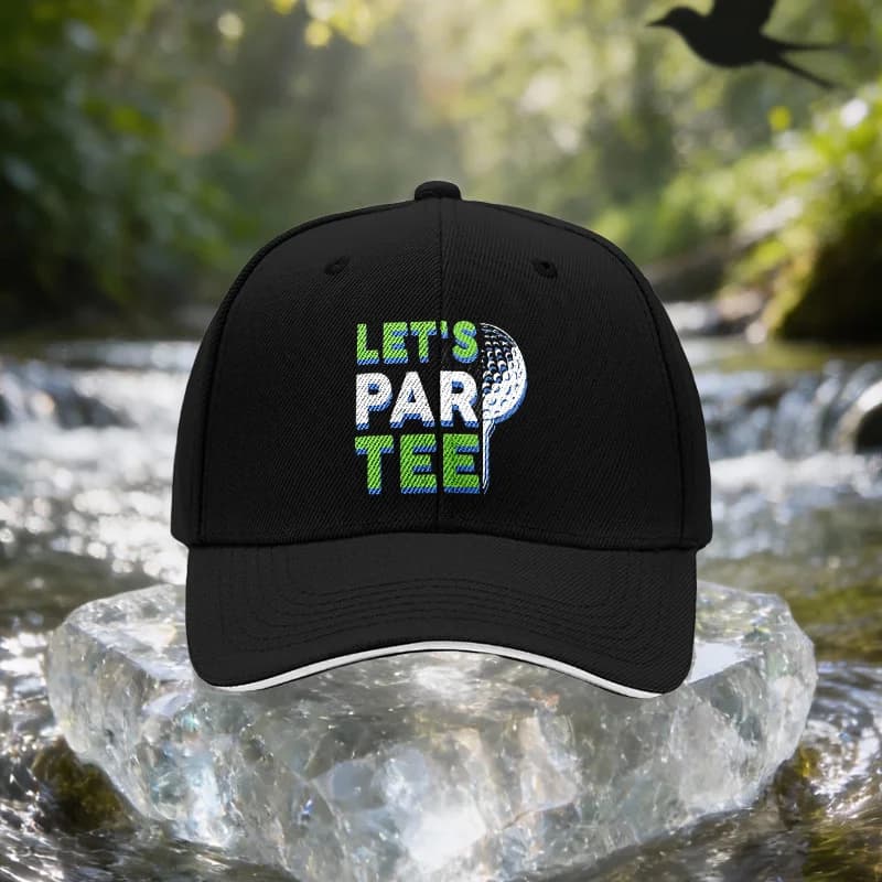 Cappellino da baseball Golf Ball And LET'S PART, cappello da sole unisex leggero e regolabile per esterni, regalo ideale per viaggi, feste