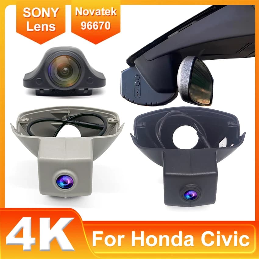 Dashcam per Honda Civic 11a Gen 2022-2026 Sedan/Hatchback/Si, DVR Auto per Acura Integra & ADX 2025 2026, Stile OEM, WiFi e APP