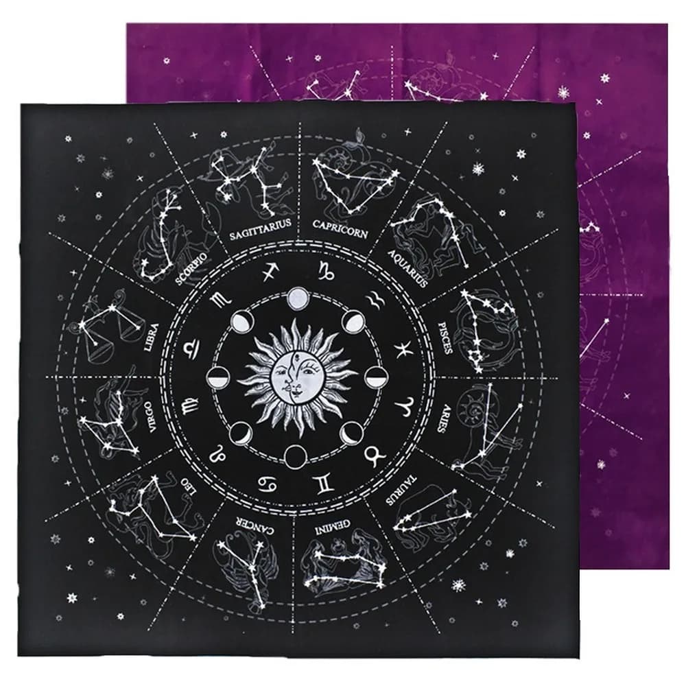 12 costellazioni tovaglia di tarocchi tovaglia di velluto cattedrale panno gioco da tavolo fortuna astrologia oracolo Pad di carte mazzi di tarocchi