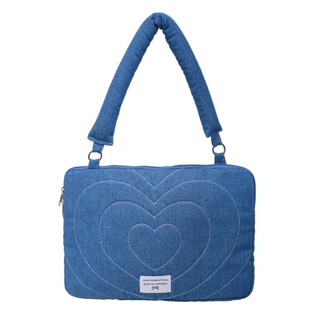 Borsa per computer portatile alla moda con fiocco ricamato Borsa per laptop da 14 pollici Custodia morbida antiurto per laptop Uso per ufficio