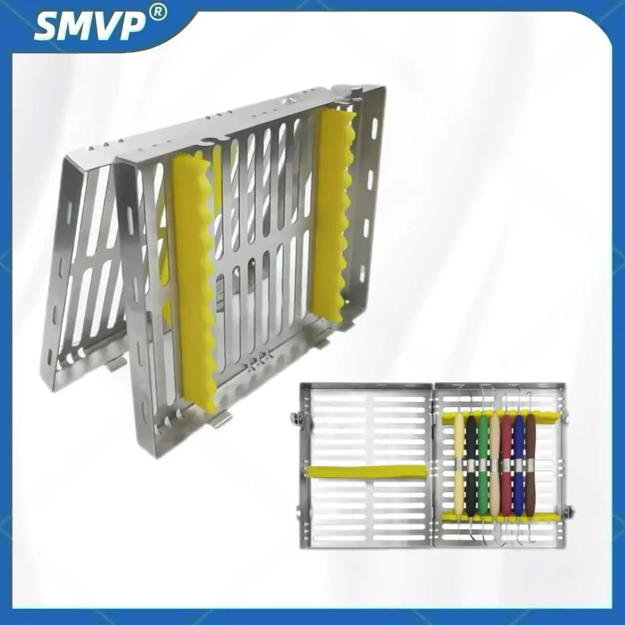 Sterilizzazione dentale Rack Scatola di sterilizzazione chirurgica autoclavabile Cassetta dentale File Frese Vassoio di disinfezione Strumenti da laboratorio
