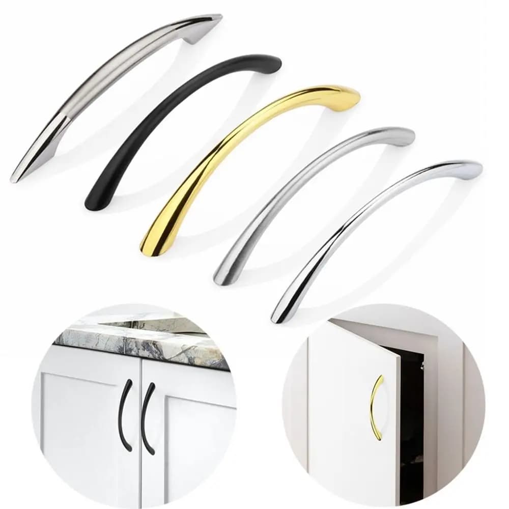 Fashion Zinc Alloy Curved Handles Multifunctional Hardware Furniture Handle Furniture Cabinet Knobs Wardrobe