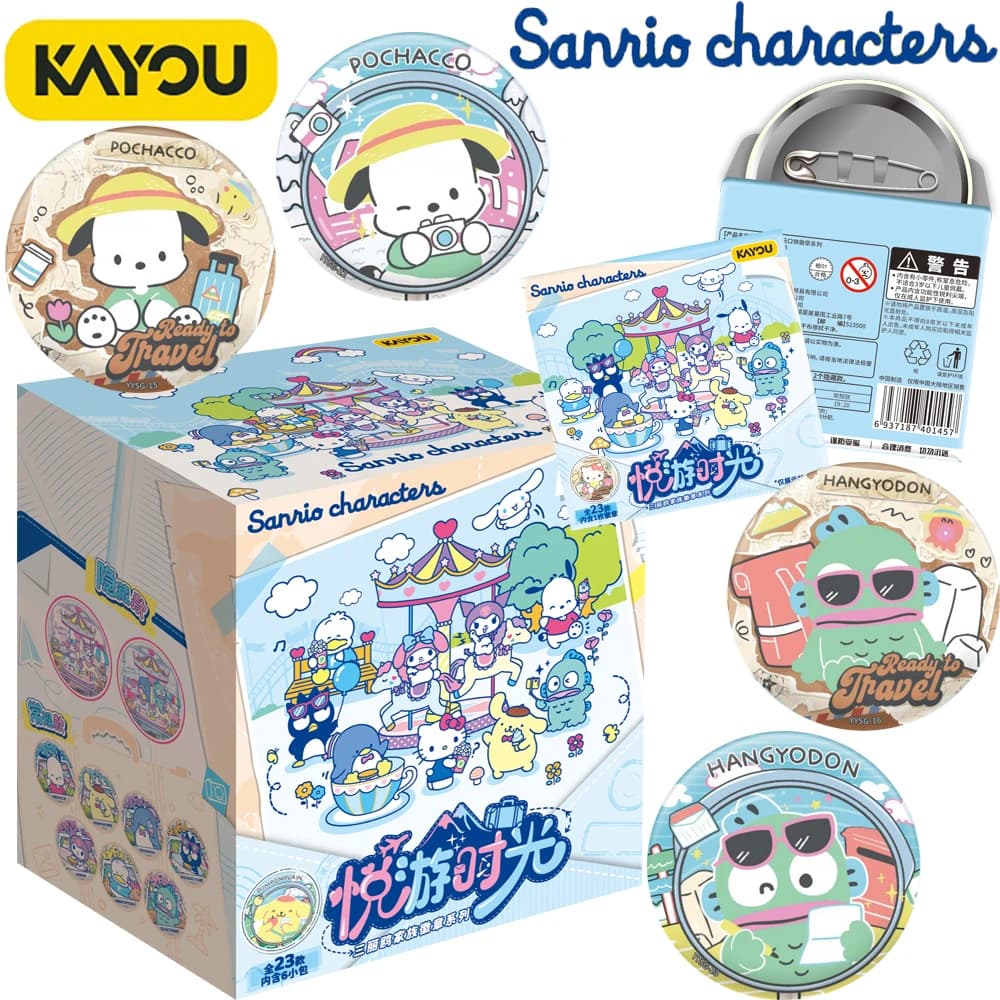 KAYOU Originale Sanrio Cartoon Distintivo in Latta con Personaggi Creativi, Spilla Decorativa per Zaino, Ciondolo, Regalo per Ragazzi e Ragazze