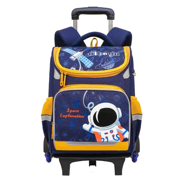 Zaino trolley scolastico per ragazzi, borsa con ruote per la scuola, zaino con ruote per bambini