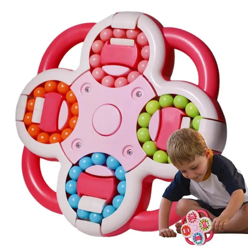 Magic Bean Cube Spinner Magic Bean Fidget Toy Palmare Rotante Dito Cube Sollievo dallo stress Gioco di puzzle creativo per bambini e ragazzi