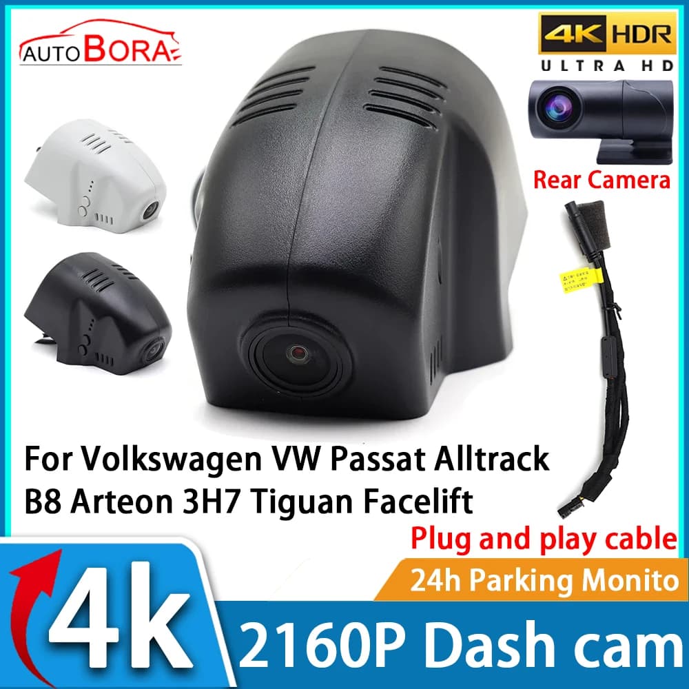 Car recorder Night vision UHD 4K 2160P DVR Dash Cam for Volkswagen VW Passat Alltrack B8 Arteon 3H7 Tiguan Facelift