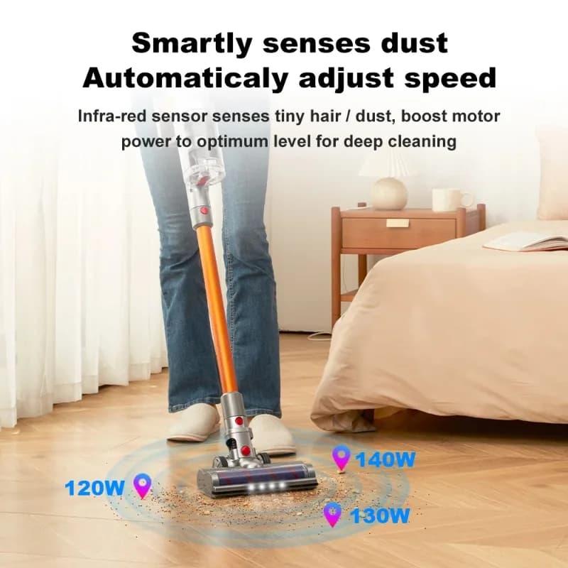 Aspirapolvere portatile senza fili Liectroux I10, rilevamento intelligente della polvere, 27KPa, touch screen, adatto per moquette, pavimento, auto e peli di animali domestici